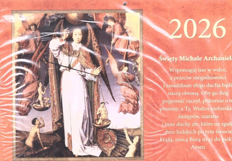 Kalendarz 2026 trójdzielny -Św. Michał Archanioł