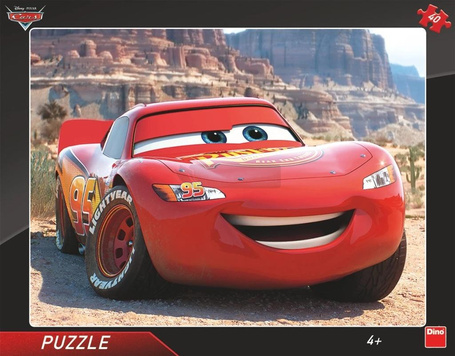 Puzzle ramkowe 40 Auta Cars - Zygzak