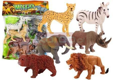 Zestaw figurek dzikich zwierząt 6szt