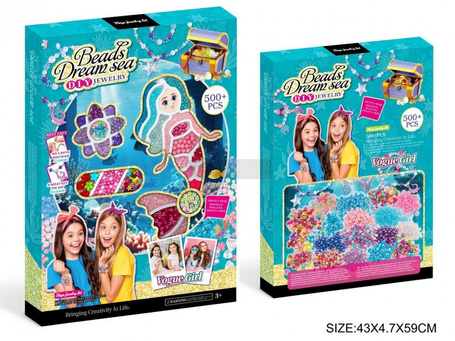 Zestaw koralików Syrenka ponad 500szt