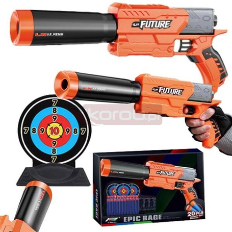 Duży pistolet z tarczą