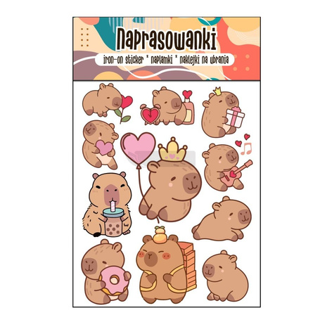 Naprasowanki Termo Naklejki na Ubrania Kapibara