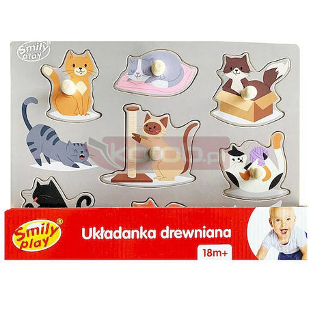 Układanka drewniana Zwierzęta Kotki