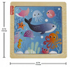 FISHER PRICE PUZZLE DREWNIANE 9 elementów ZWIERZĄTKA OCEAN dla dzieci +2lat HXV17