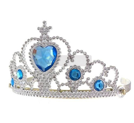 Tiara księżniczki z niebieskimi kamyczkami