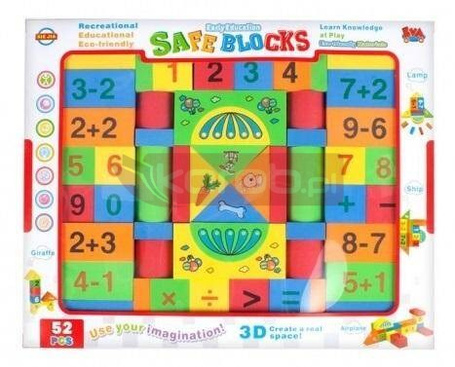 Klocki piankowe 52szt