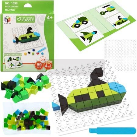 Puzzle DIY mozaika pojazdów militarnych 59el