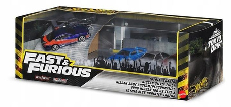 HOT WHEELS PREMIUM DIORAMA zestaw 4 autek FAST & FURIOUS Tokyo Drift JFL99