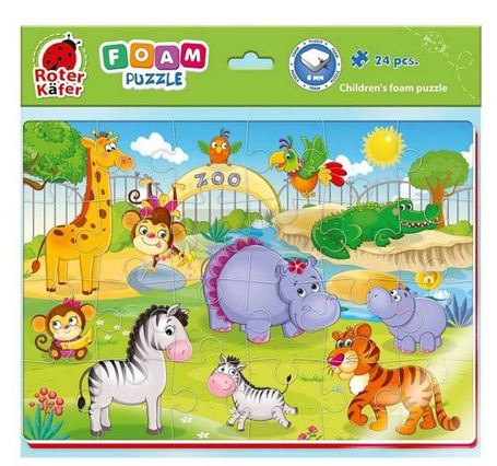 Piankowe puzzle A4. Zabawne obrazki. ZOO
