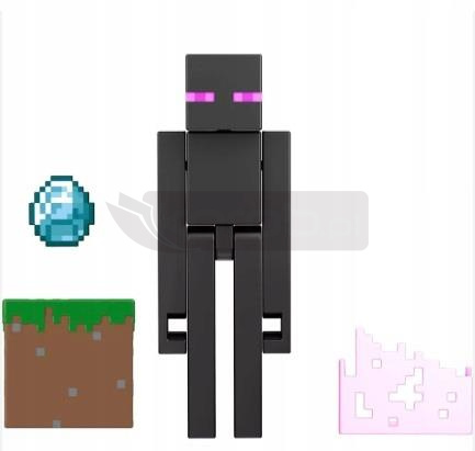 MINECRAFT FIGURKA ENDERMAN pikselowa figurka + akcesoria JCN37
