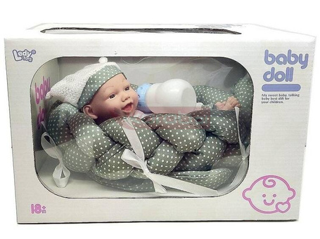 Bobas z kocykiem i butelką 25cm