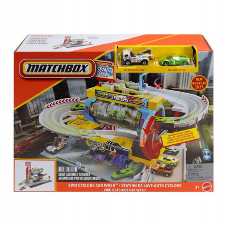 MATCHBOX ZESTAW Myjnia Turbo Cyklon zestaw z 2 autkami JGB68