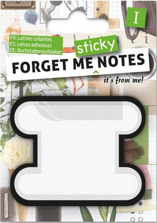 Forget me sticky notes kart samoprzylepne litera I