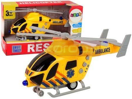 Helikopter ratunkowy ambulans żółty dźwięk światła