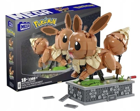 MEGA POKEMON KLOCKI 1366 elementów Motion Eeevee kolekcjonerski HTH71