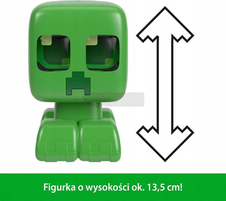 MINECRAFT CREEPRE figurka interaktywna ze światłem, dźwiękiem JGX49