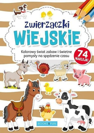 Kolorowanka z naklejkami - Zwierzaczki wiejskie
