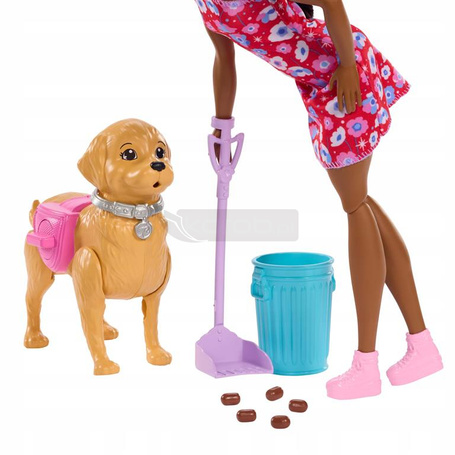 LALKA BARBIE BROOKLYN SPACER Z PIESKIEM CZYŚCIOSZKIEM zestaw dla dzieci +3 JJB47