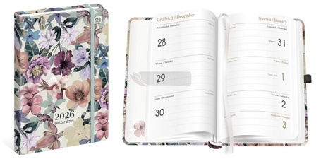Kalendarz 2026 książkowy B6/192K Mat+UV Flowers