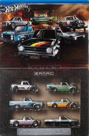 HOT WHEELS THEMED ZAMAC zestaw 6 autek PICKUP COLLECTION HRX57