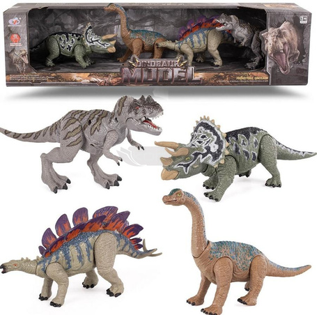 Figurki dinozaurów ruchome 4szt