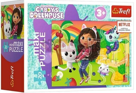 Puzzle 20 miniMaxi Kolorowy dzień Gabby 3 TREFL