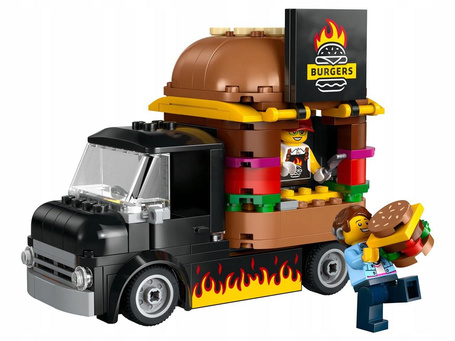 LEGO CITY 60404 CIĘŻARÓWKA Z BURGERAMI zestaw klocków dla dzieci +5 lat