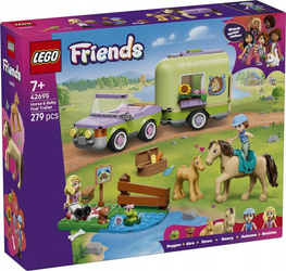 KLOCKI LEGO FRIENDS 42695 Przyczepa z koniem i źrebaczkiem, zestaw +7 lat