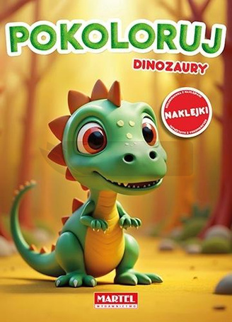 Kolorowanka Pokoloruj dinozaury z naklejkami