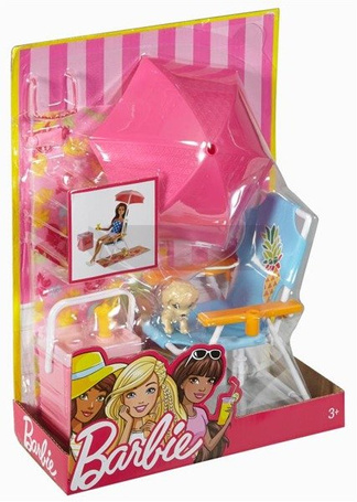 Barbie Akcesoria wypoczynkowe Leżak DVX49