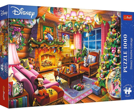 Puzzle 1000 Świąteczna chatka Disney TREFL
