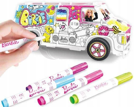 BARBIE KAMPER SAMOCHÓD do składania i malowania M01Y