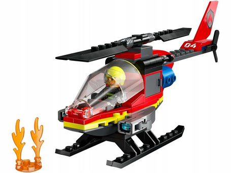 LEGO CITY 60411 STRAŻACKI HELIKOPTER RATUNKOWY zestaw klocków dla dzieci +5