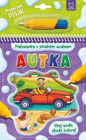 Malowanka z pisakiem wodnym. Autka