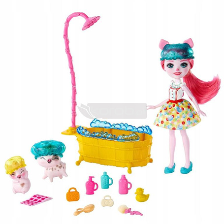 ENCHANTIMALS ZESTAW RADOSNA KĄPIEL PETYA PIG GJX36