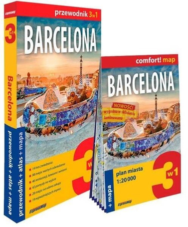 Barcelona 3w1 przewodnik + atlas + mapa