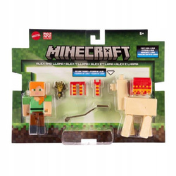 MINECRAFT FIGURKA ALEX + LLAMA pikselowa figurka + akcesoria JCN51