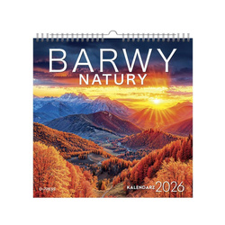 Kalendarz 2026 wieloplanszowy kwadrat Barwy Natury