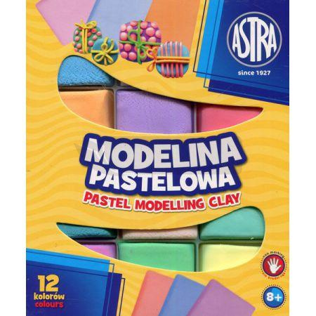 Modelina pastelowa 12 kolorów ASTRA