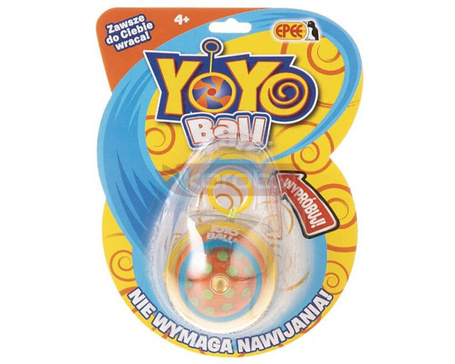 Yoyo Ball żółty blister, yoyo z kropkami
