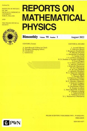 Reports on Mathematical Physics 90/1