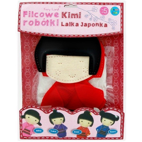 Lalka Japonka czerwona Kimi