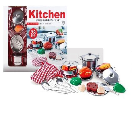 Zetaw metalowych garnków 24el