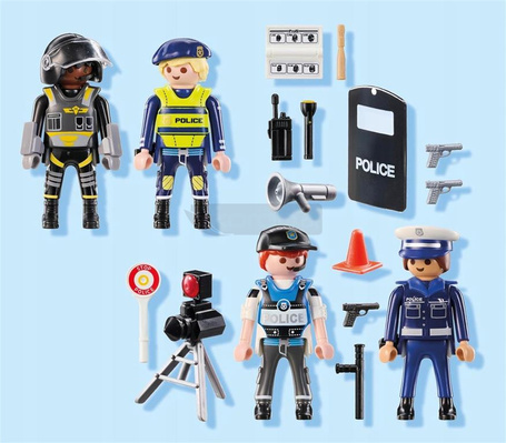 PLAYMOBIL ACT!ON HEROES 71730 FIGURKI POLICJANTÓW zestaw dla dzieci +4 lata