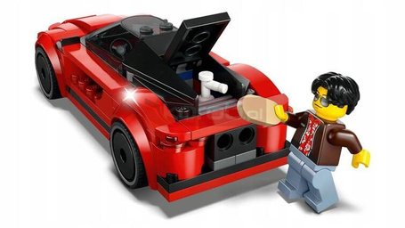 LEGO CITY 60448 Czerwony samochód sportowy, zestaw klocków dla dzieci +5