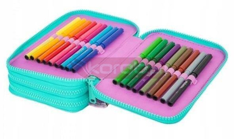 COOLPACK PIÓRNIK POTRÓJNY Z WYPOSAŻENIEM HAPPY DONUTS dla dziewczyny F067665