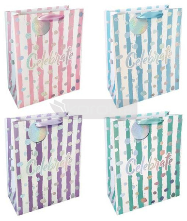 Torba prezentowa 26x32 Celebrate pastelowa mix