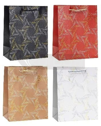 Torebka ozdobna 26x32x10cm hot-stamp mix ROZETTE