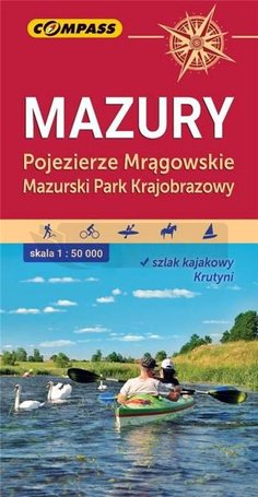 Mapa tur. - Mazury. Pojezierze Mrągowskie 1:50 000