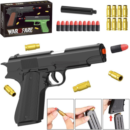 Pistolet na miękkie naboje z łuskami